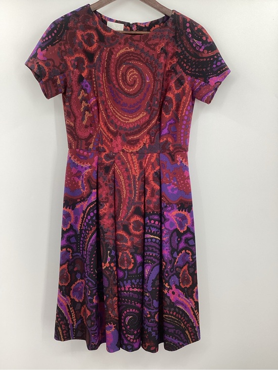 Dresses & Skirts - Donna Morgan Red & Purple Paisley Fit-and-Flare Dress